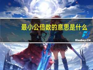 最小公倍数的意思是什么