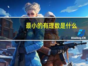 最小的有理数是什么