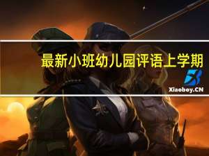 最新小班幼儿园评语上学期