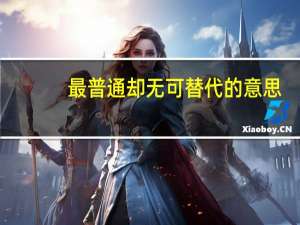 最普通却无可替代的意思（替代的意思）