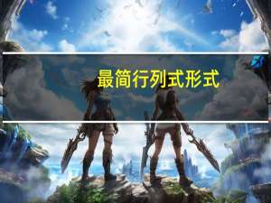 最简行列式形式