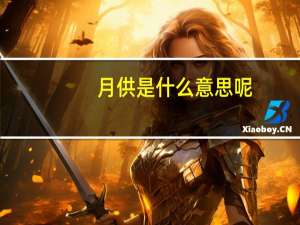 月供是什么意思呢