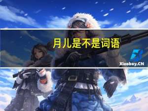 月儿是不是词语