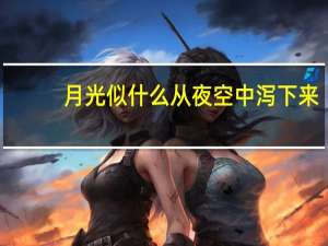 月光似什么从夜空中泻下来
