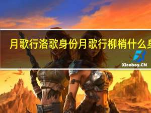 月歌行洛歌身份 月歌行柳梢什么身份