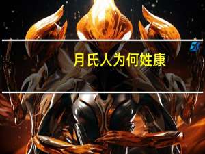 月氏人为何姓康（月氏人）