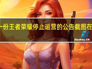 有一份王者荣耀停止运营的公告截图在网上流传