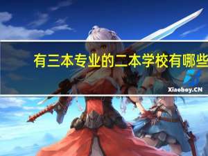 有三本专业的二本学校有哪些