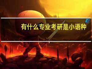 有什么专业考研是小语种