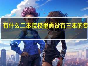 有什么二本院校里面设有三本的专业的