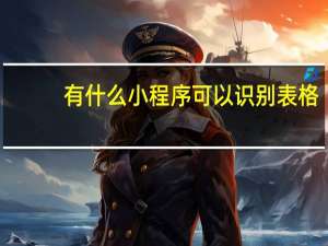 有什么小程序可以识别表格