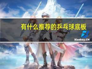 有什么推荐的乒乓球底板