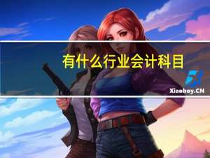 有什么行业会计科目