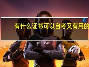 有什么证书可以自考又有用的