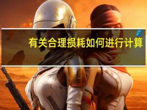 有关合理损耗如何进行计算