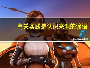 有关实践是认识来源的谚语
