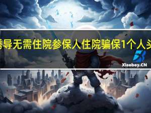 有医院诱导无需住院参保人住院骗保 1个人头住院给300元