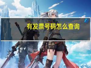 有发票号码怎么查询