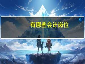 有哪些会计岗位