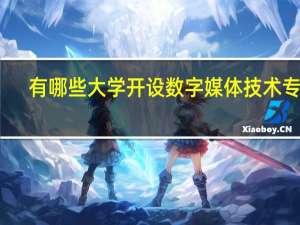 有哪些大学开设数字媒体技术专业
