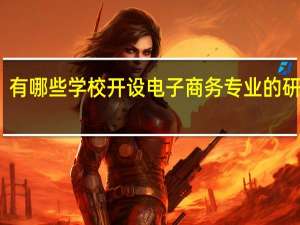 有哪些学校开设电子商务专业的研究生