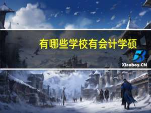 有哪些学校有会计学硕