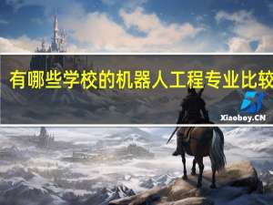 有哪些学校的机器人工程专业比较出名