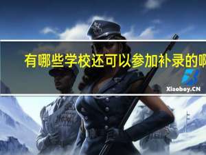 有哪些学校还可以参加补录的啊！