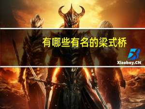 有哪些有名的梁式桥，只是梁式桥