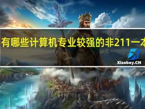 有哪些计算机专业较强的非211一本大学
