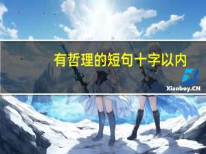 有哲理的短句十字以内（有哲理的短句）