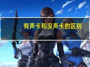 有声卡和没声卡的区别