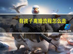 有孩子离婚流程怎么走