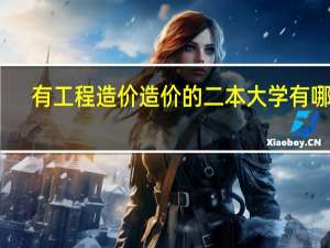 有工程造价造价的二本大学有哪些