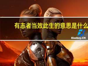 有志者当效此生的意思是什么