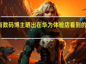 有数码博主晒出在华为体验店看到的宣传页