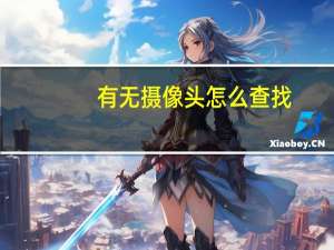 有无摄像头怎么查找