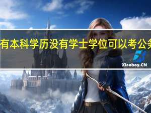 有本科学历没有学士学位可以考公务员吗