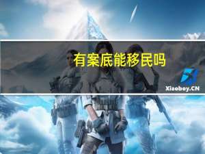 有案底能移民吗