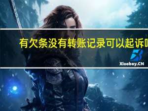 有欠条没有转账记录可以起诉吗