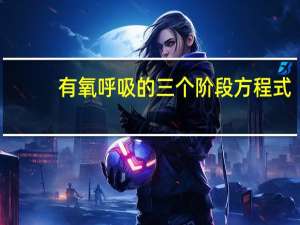 有氧呼吸的三个阶段方程式
