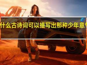有没有什么古诗词可以描写出那种少年意气风发的感觉