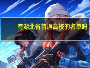 有湖北省普通高校的名单吗