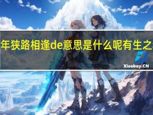 有生之年狭路相逢de意思是什么呢 有生之年狭路相逢2