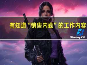 有知道“销售内勤”的工作内容没