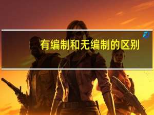 有编制和无编制的区别