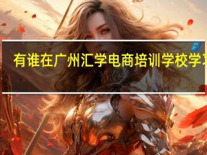 有谁在广州汇学电商培训学校学习过