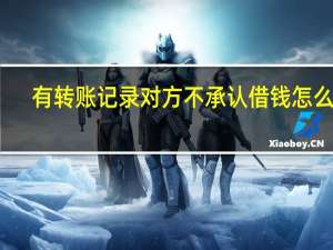 有转账记录对方不承认借钱怎么办