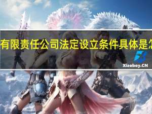 有限责任公司法定设立条件具体是怎样的