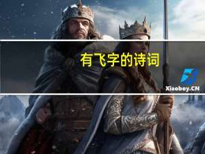 有飞字的诗词